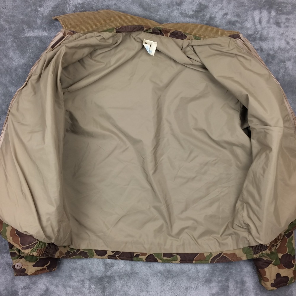 Vtg Woods Goose Camo Jacket Shell w Zip In Down Vest Mens Large Canada Hunting - Picture 14 of 16